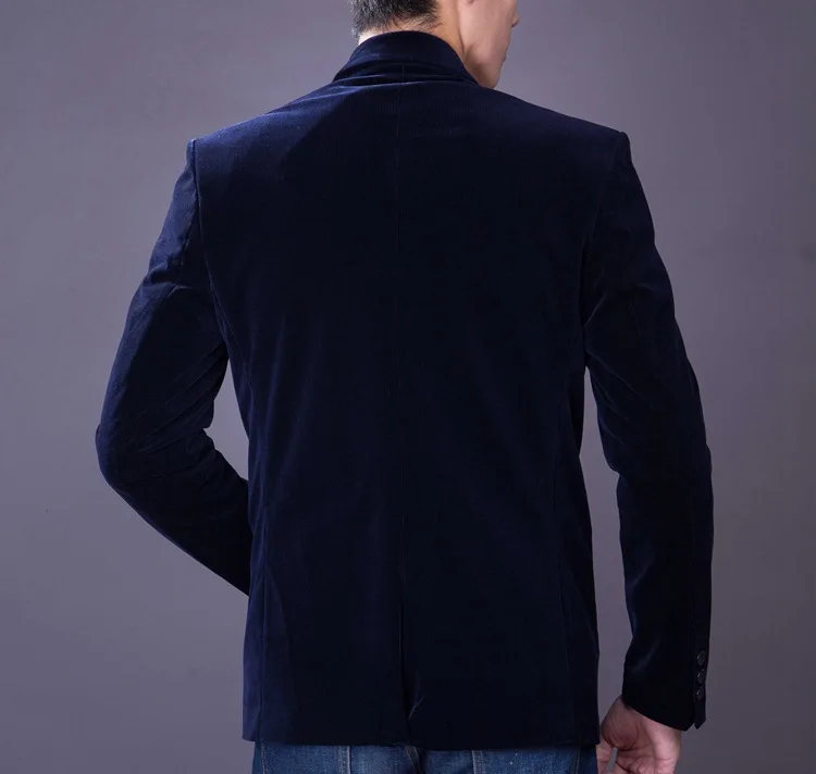 

Mens Slim Fit Velvet Suit Tuxedo Jacket Male Spring Autumn Black Navy Blue Khaki Burgundy Corduroy Blazer Men Casual Blazers