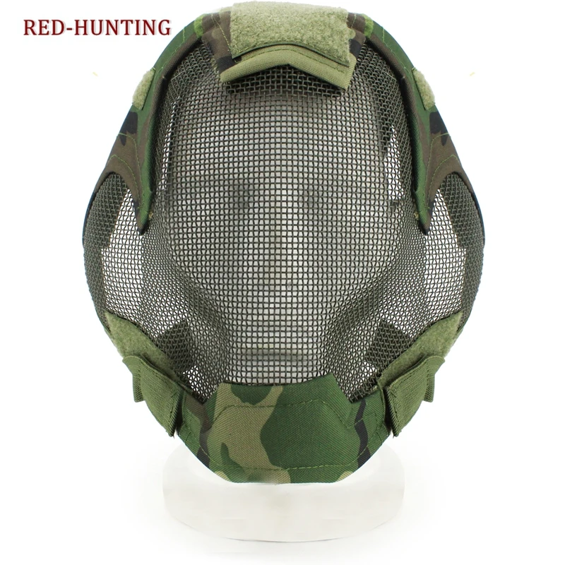 Airsoft маска полный маска военные игры Сталь сетки Paintbal головы защитную маску Тактический полное покрытие V6 маска