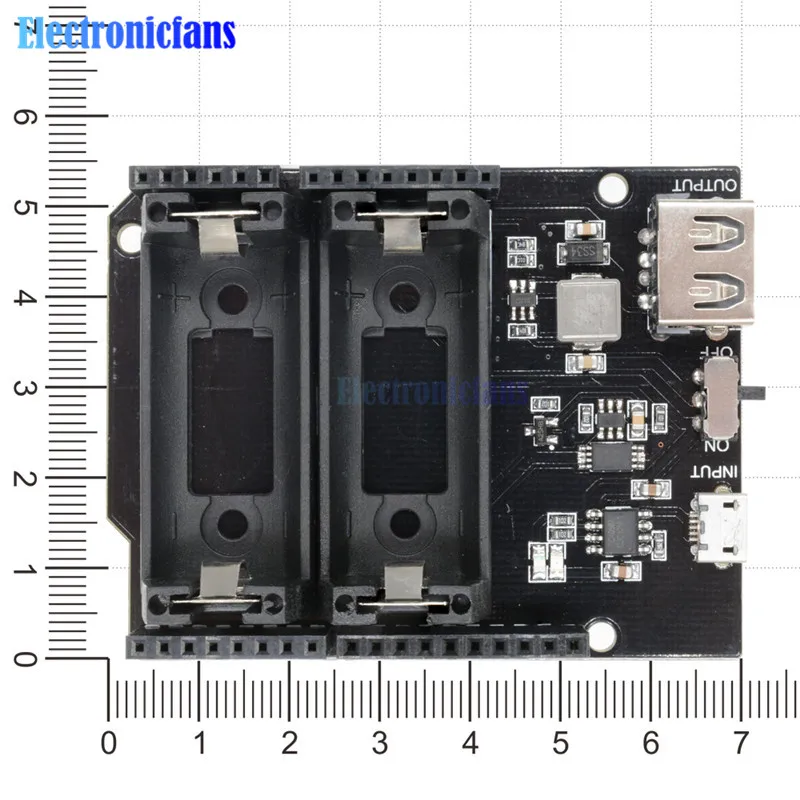Type 1 ESP8266 ESP32 Питание Перезаряжаемые Двойной 16340 литий Батарея Зарядное устройство Щит Модуль двойной Выход 3,3 V 5V Для Arduino UNO R3 - Цвет: Type 1