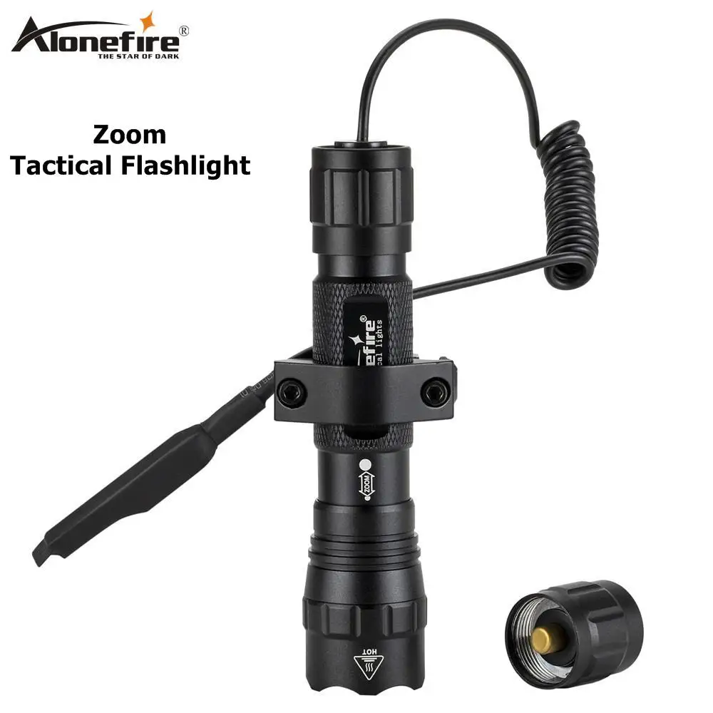 AloneFire tk503 светодиодный фонарь для оружия Белый тактический охотничий фонарик +