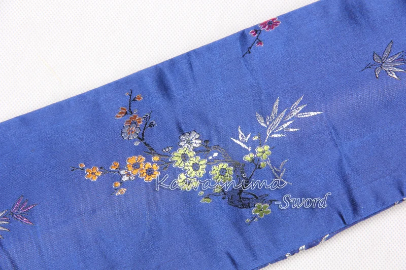 Японский самурайский меч шелковая сумка темно-синего цвета вышитый