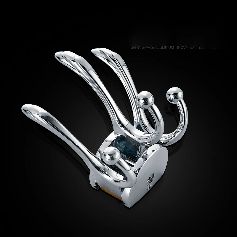 Современные Золото/Серебро Крючки Для Одежды Хром Вращающийся Ряд Крюк Ванная