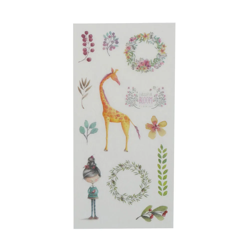 6 шт./лот детская бумага с лесными животными diy декоративная наклейка дневник