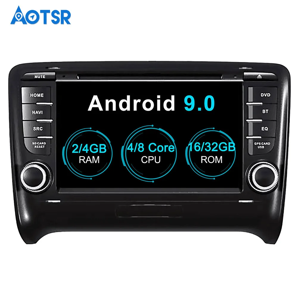 Автомобильный DVD-плеер Aotsr Android 9 0 с GPS-навигацией для AUDI TT 2008-2014 мультимедийный 2 din