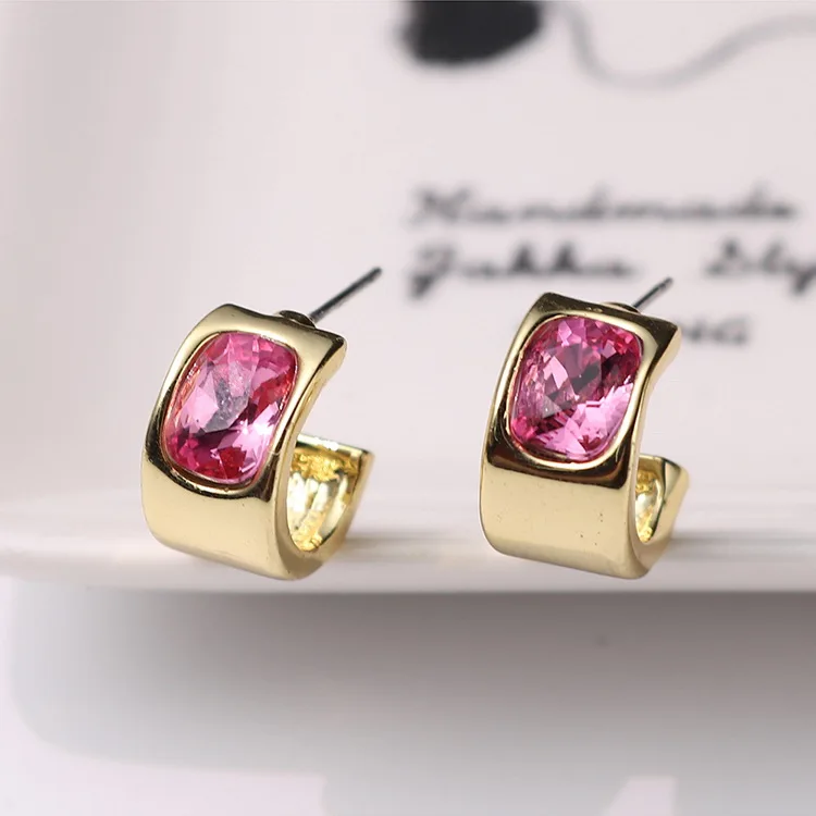 MALANDA оригинальный Кристалл от Swarovski серьги гвоздики для женщин модные золотые