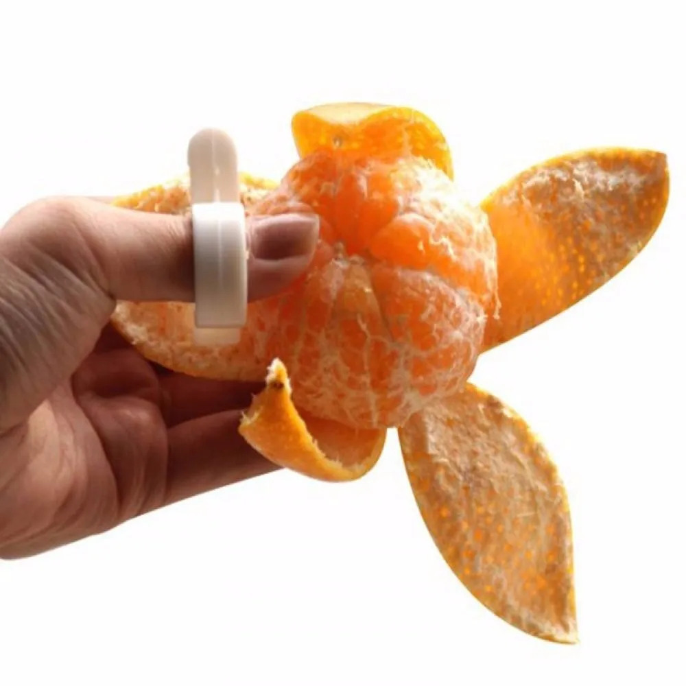 1 шт. Кухня гаджеты Пособия по кулинарии инструменты Овощечистка Парер палец Тип открытым апельсиновой корки апельсина устройства