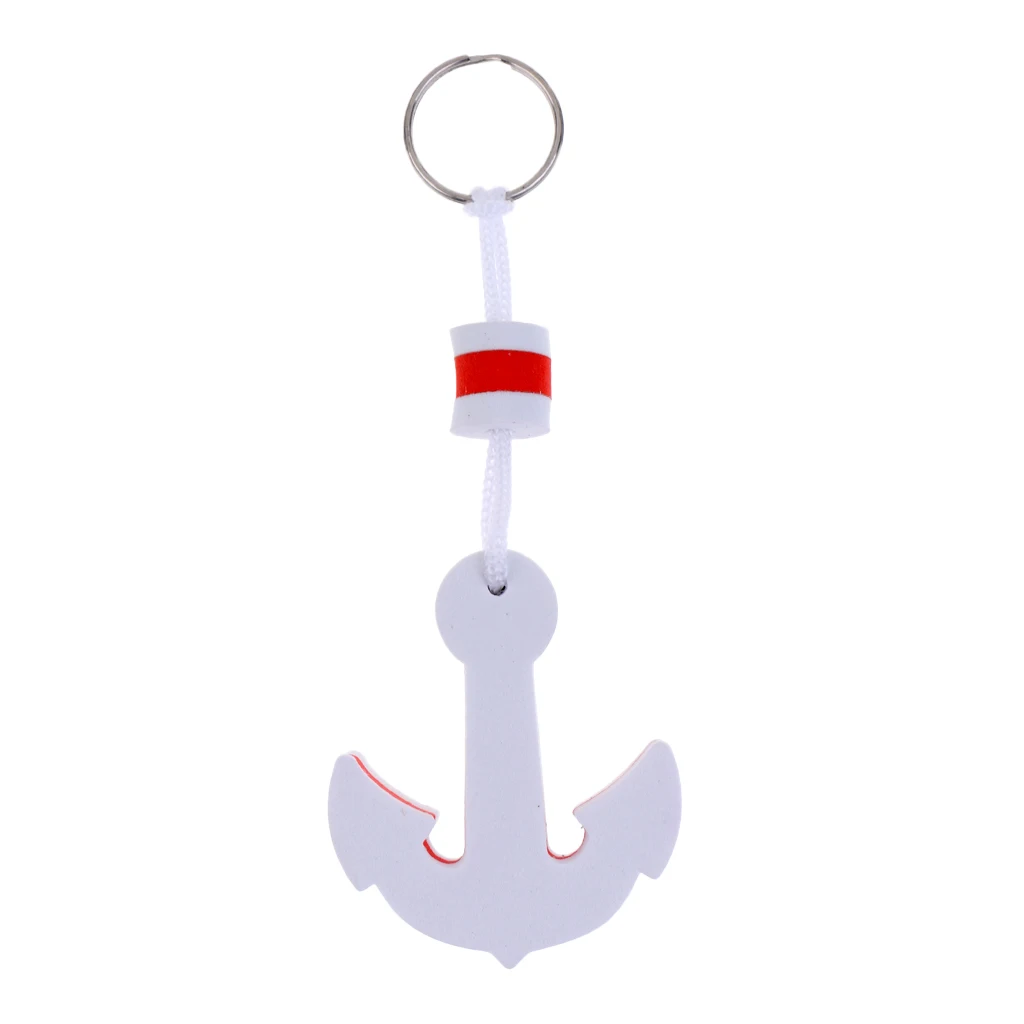 MagiDeal Boating Fisherman Floating key Chain Marine Keychain Shoreline Anchor White Key Ring | Boat Accessories