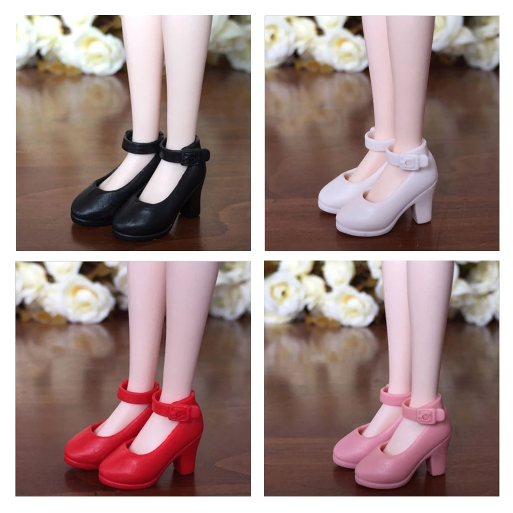 4 пар/компл. 1/6 кукольная обувь модная на высокой танкетке с открытой пряжкой для