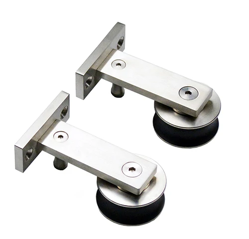 Roller set DIYHD 5FT-13FT нержавеющая сталь Топ крепление раздвижные двери сарая трек Легкое крепление сарай шкаф деревянный комплект оборудования - Цвет: Roller set