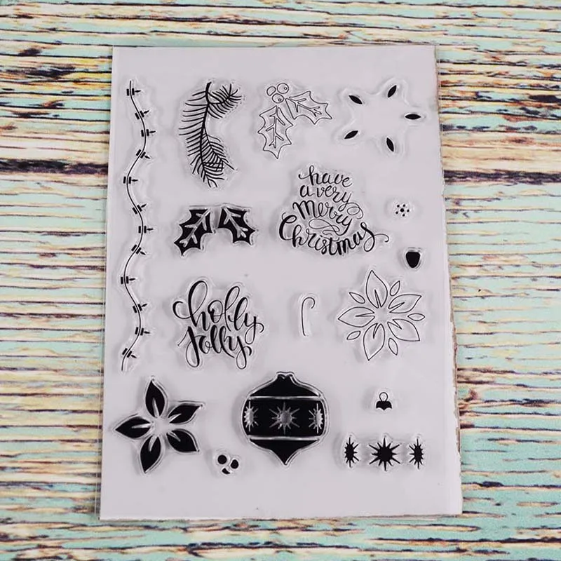 Рождественские украшения подвески прозрачный штамп для