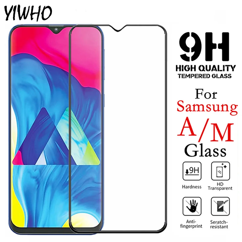 Закаленное стекло с полным покрытием для Samsung A50 Защитное Galaxy A70 A30 A40 M30 M20 M10