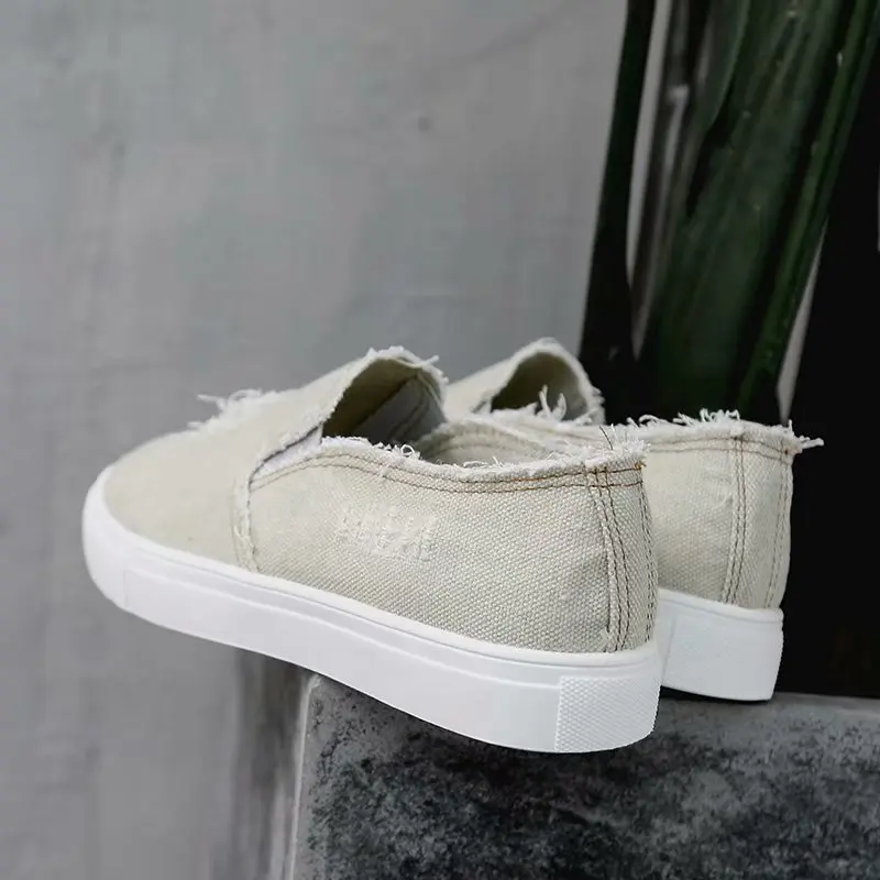 Новый стиль Модная Джинсовая обувь Женская Удобная дышащая парусиновая женская