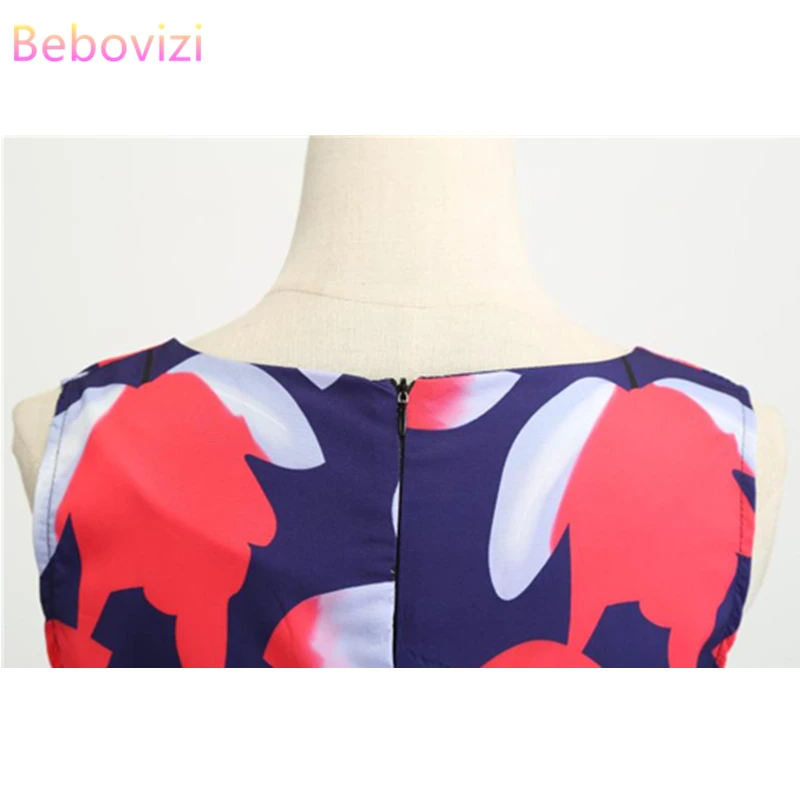 Женское винтажное платье с принтом Bebovizi Элегантное повседневное офисное Shein