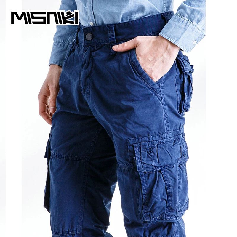 Брюки-карго misnikon мужские повседневные хлопковые тактические штаны со множеством