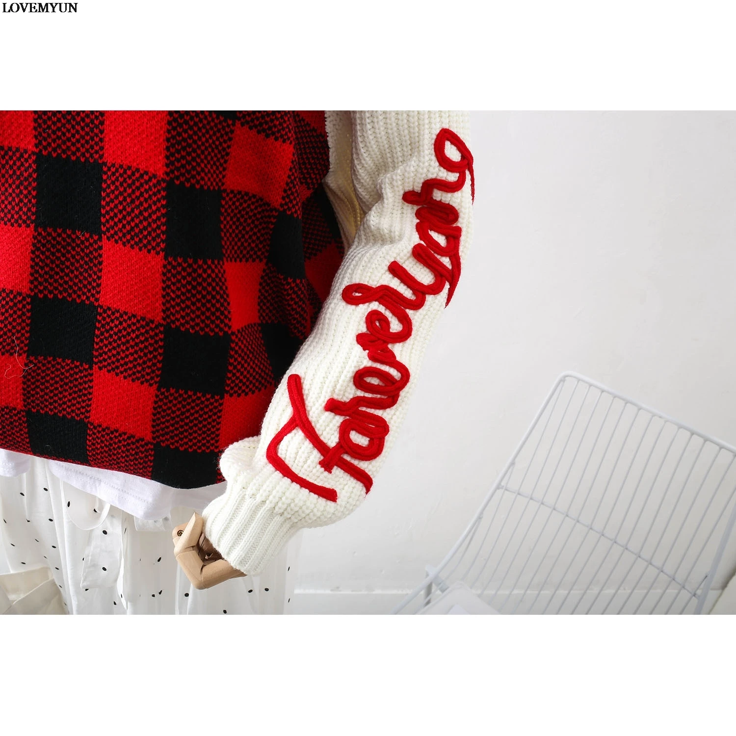 Women Sweater Plaid Tassels Pullover Shirt Embrodiery Sweaters Fashion 2019 Oversized | Женская одежда
