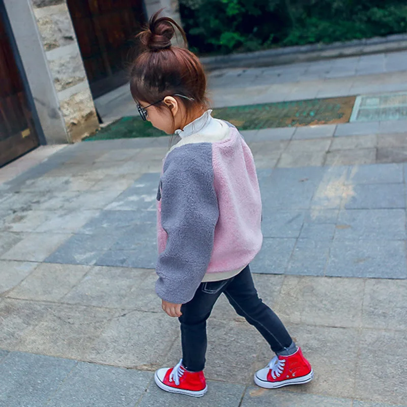 Зимние куртки для маленьких девочек теплое пальто из флиса Детская куртка