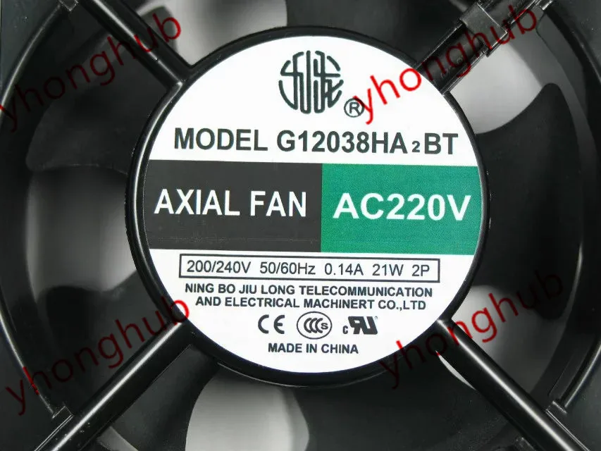 Осевой вентилятор G12038HA2BT AC 220V 0.14A охлаждения сервера|square fan|server fanfan server |