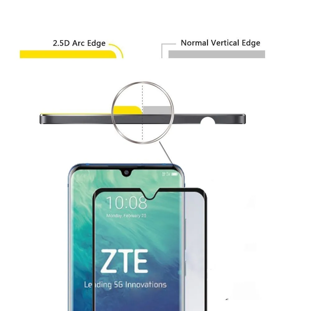 3D закаленное стекло для zte Axon 10 pro 10Pro полноэкранная Защитная пленка Pro 5G |