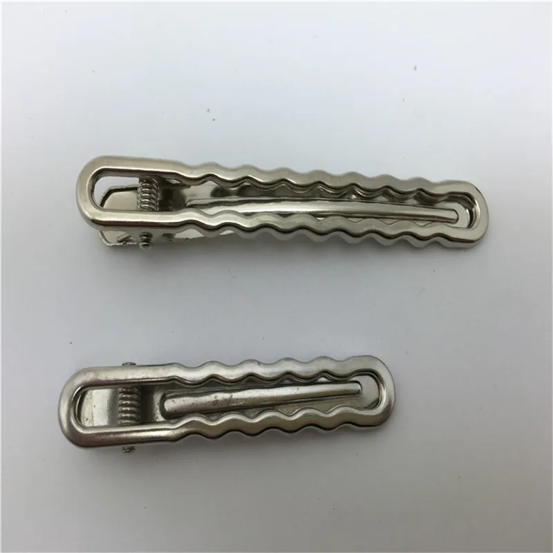 150 шт. 6/8 см черный/серебряный цвет волна Утконос зажим квадратный DIY ювелирные