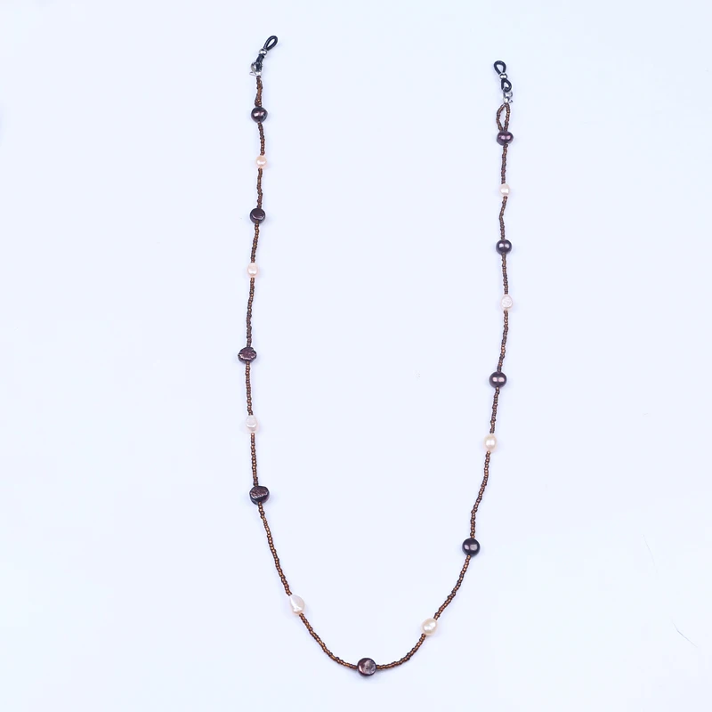 Новые Полезные коричневые очки с жемчугом ремешок держатель Веревка для