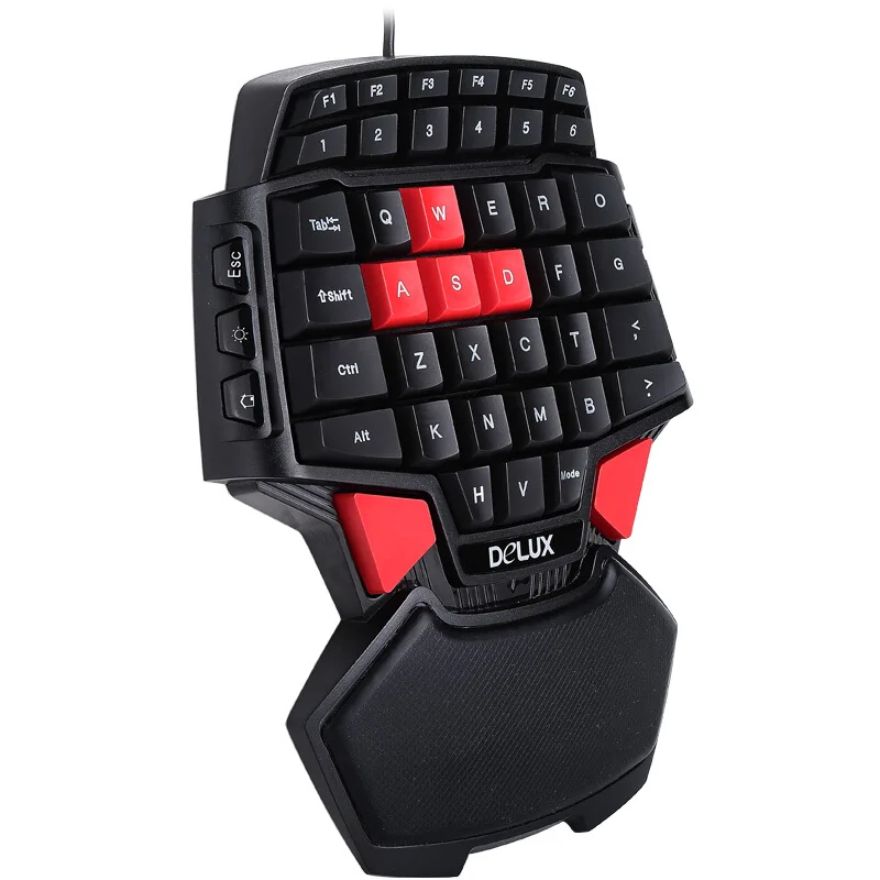 Delux T9U игровая клавиатура Проводная с двойным пространством левая и правая руки