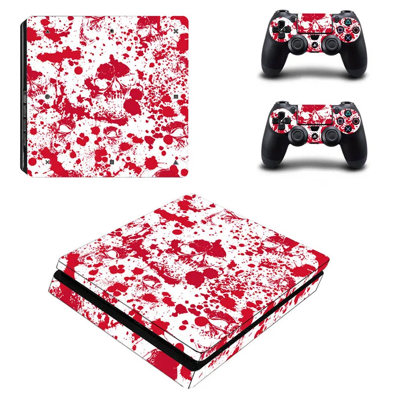 PS4 Slim Skin PS 4 Slim sticker s Play station 4 Slim виниловые наклейки для Playstation 4 Slim консоли и двух контроллеров