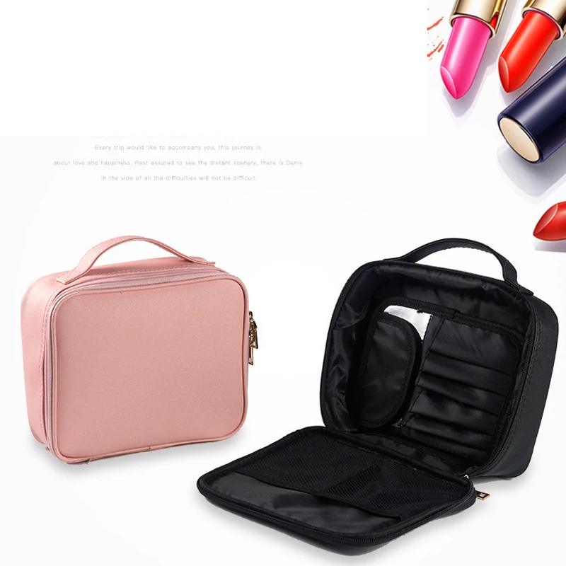 

2019 Professional Makeup Bag Women Cosmetic Case High Quality Leather Female Korean Make Up Box Large Capacity Travel Wash Bag