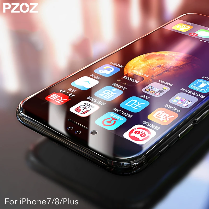 PZOZ для iPhone 7 8 Plus Защитная пленка экрана из закаленного стекла 3D Apple Glas | Мобильные