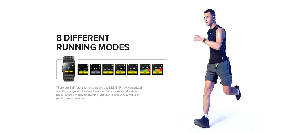Смарт-часы iwownfit iwown P1 с функцией определения частоты сердечных сокращений ЭКГ и анализа сердечного ритма Встроенный gps ips цветной экран несколько спортивных режимов браслет
