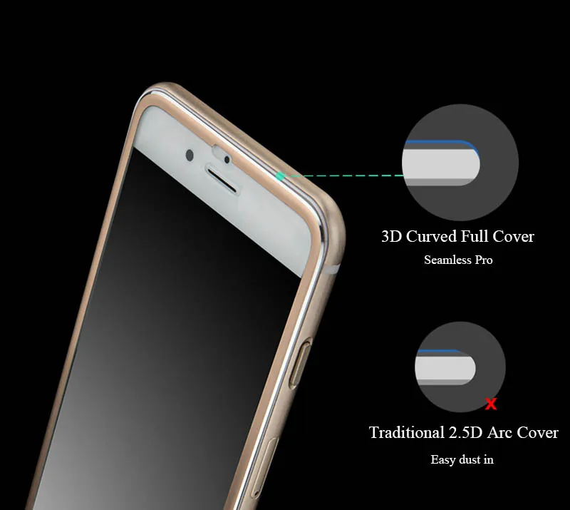 9H край из титанового сплава 3D изогнутое полное покрытие закаленное стекло для iPhone 6 6S 7 8 Plus X XS MAX XR 5 5S SE защита экрана