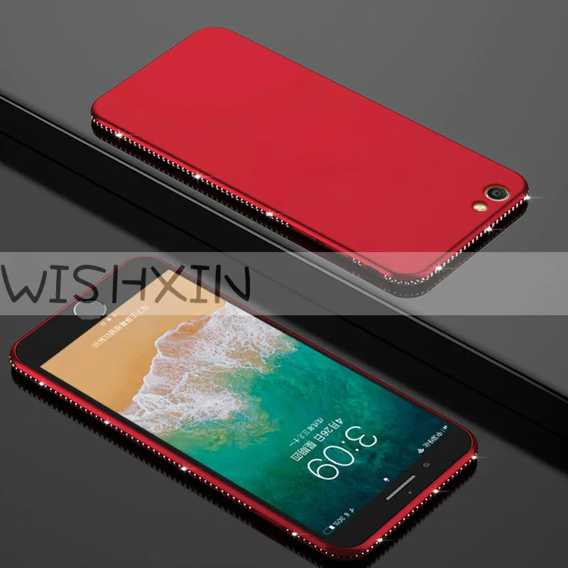 Красный Для OPPO RX17 Neo чехол Роскошный Блестящий Алмазный чехол для телефона для OPPO RX17 Neo мягкий чехол+ магнитное кольцо на палец для OPPO RX17 Neo - Цвет: Красный