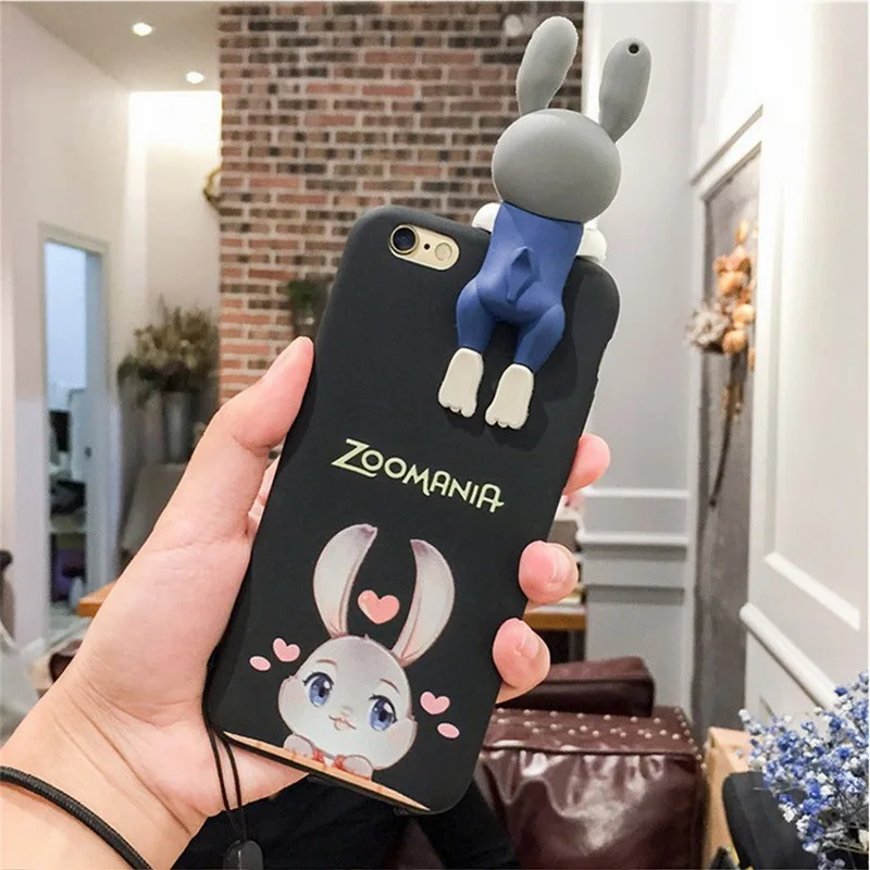 3D Rabbit Cute Case For iPhone 7 Iphone 6 6s Plus Luxury Full Body Cartoon Soft TPU Kawaii Girl Phone Cover Coque |