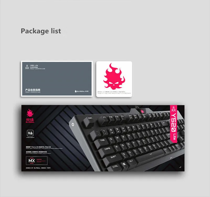 Xiaomi Youpin blasul Y520 игровая механическая клавиатура 104 клавиш 15 RGB подсветка Cherry MX Переключатель 1000 Гц 1,8 м механическая клавиатура