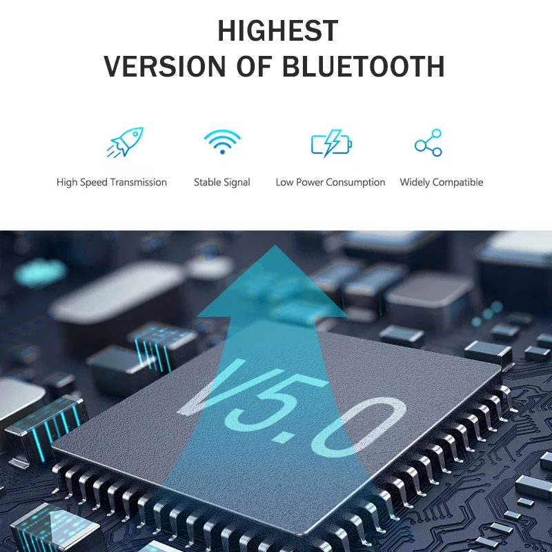 Наушники-вкладыши Bluetooth V5.0 беспроводные с поддержкой TWS и зарядным чехлом |