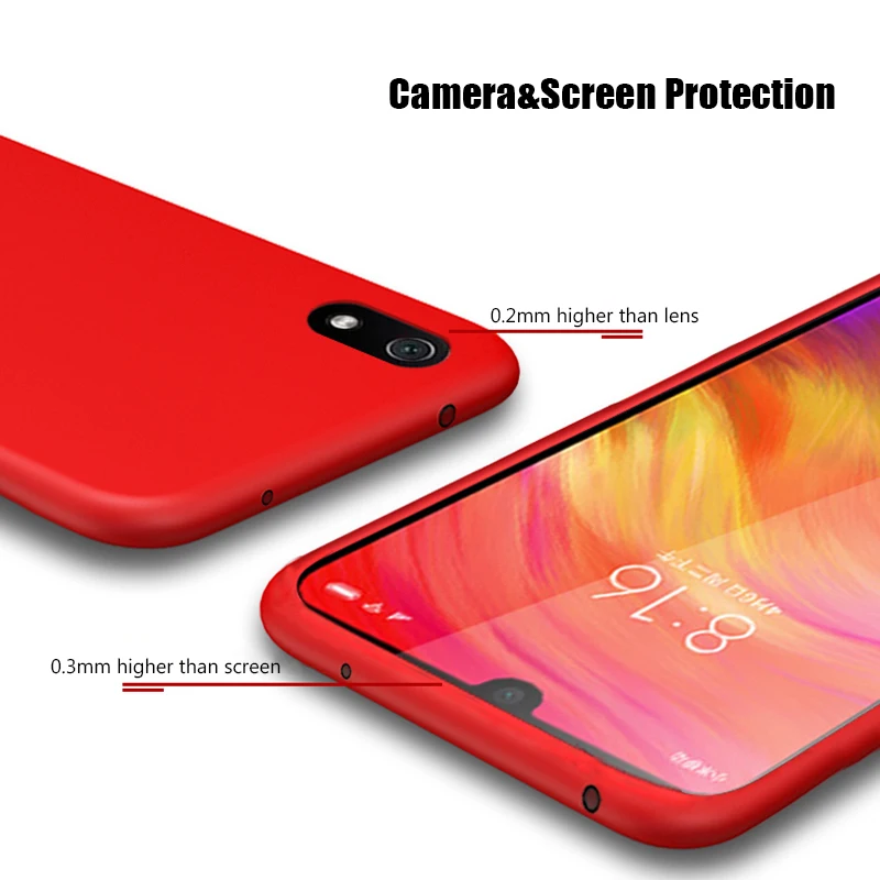 Чехол Hacrin для Xiaomi Redmi 7 роскошный мягкий жидкий силиконовый резиновый чехол на