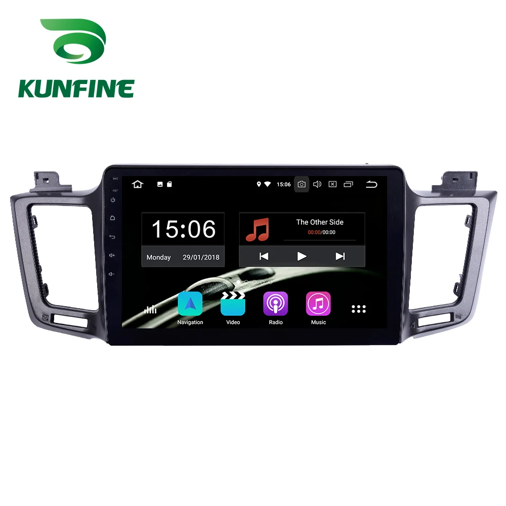 Android 9 0 Ram 4G Rom 64G PX6 Cortex A72 автомобильный DVD GPS мультимедийный плеер стерео для Toyota RAV4