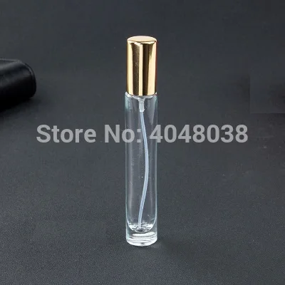 Gold cap Флакон 10 мл Clear Стекло спрей бутылок золото серебристый, черный Кепки крышкой косметический парфюм форсунки пустой пополняемые бутылки 100 шт - Цвет: Gold cap