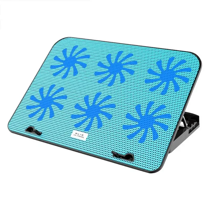 Синий Охладитель для ноутбука ICE COOREL A9 2 USB 6 охлаждающий вентилятор 12-17 дюймов подставка для ноутбука - Цвет: Синий