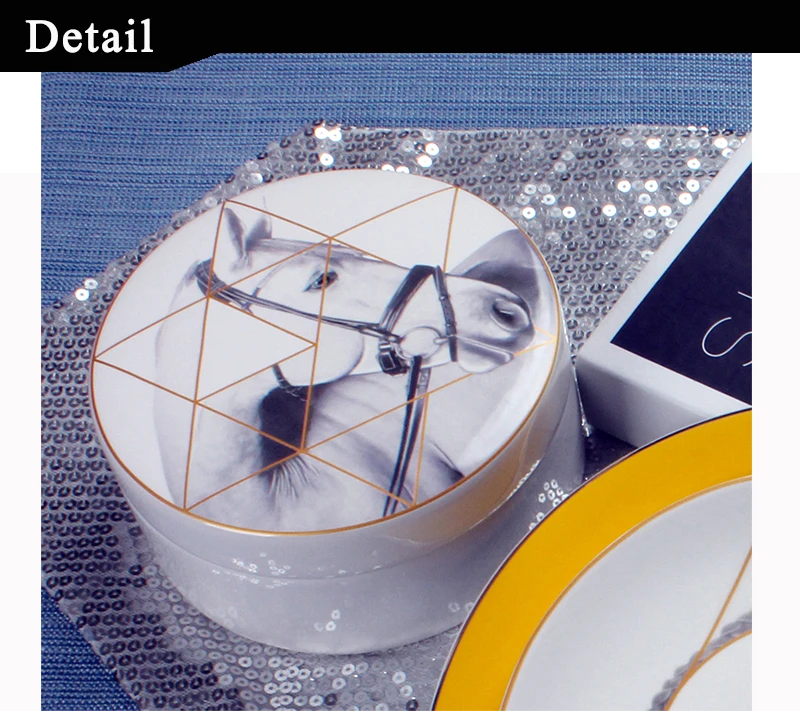 Контейнер для хранения с одной сеткой высокой емкости в виде лошади керамический