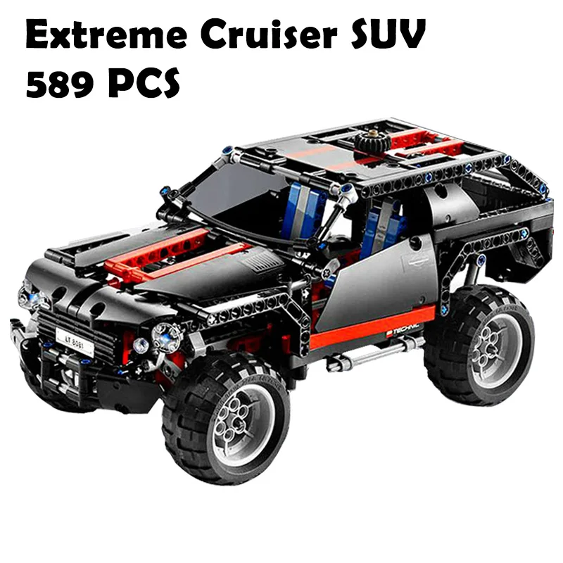 SUV Racing Car Model Building Block Eductional Toy DIY Brick 7ron 3341 Extreme Cruiser Compatible With Legoing Technic8081 | Игрушки и