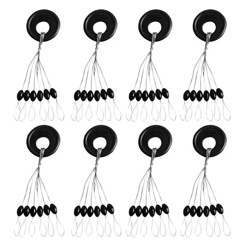 100 Groups 600pcs Tackle Resistance Space Not To Hurt The Line Vertical Beans Rod Clip O-shaped Fishing Accessories