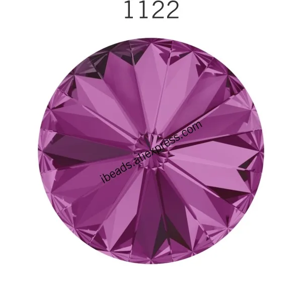 1 шт.) с украшением в виде кристаллов от Swarovski 1122 круглые Rivoli камня(без отверстия) фольгированная Австрия Стразы для бижутерии, материал для рукоделия - Цвет: Fuchsia 502 F