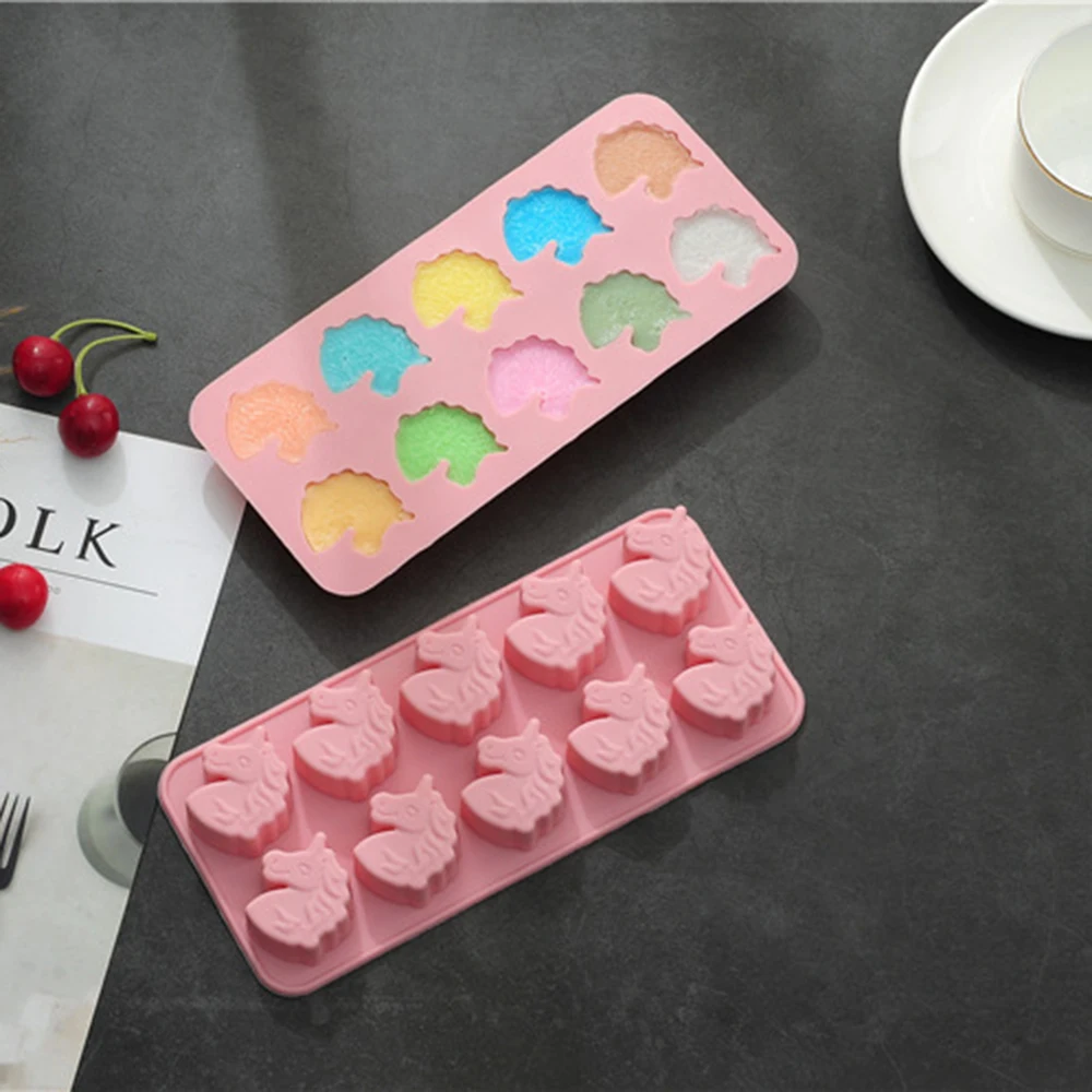 1 шт. милый мультфильм 3D единорог силиконовые Форма для выпечки шоколада