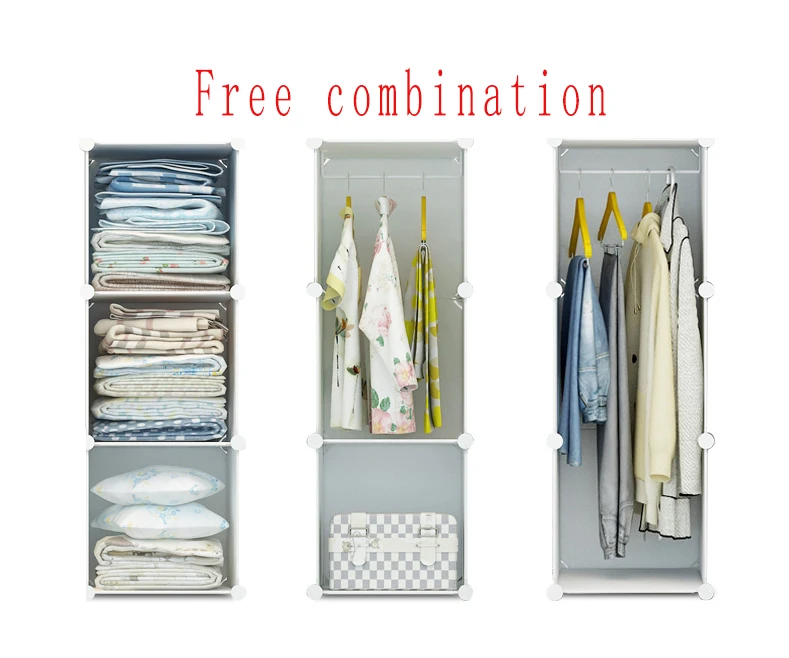 

Free shopping Hot selling 24 kinds of simple assembly of plastic wardrobe,