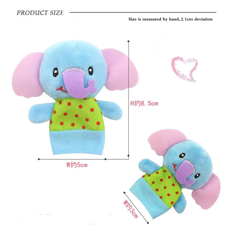 5 шт./компл. Мультяшные животные пальчиковые куклы детские плюшевые игрушки для