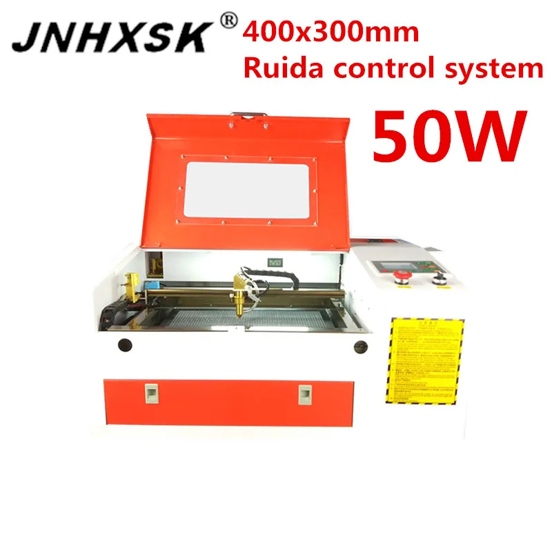 JNHXSK TS4030 400x300 50 Вт настольная лазерная гравировальная и режущая машина ruida система