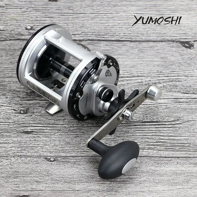 Рыболовная катушка YUMOSHI JCA 12 + 1BB алюминиевая для забрасывания рыбалки кг с правой