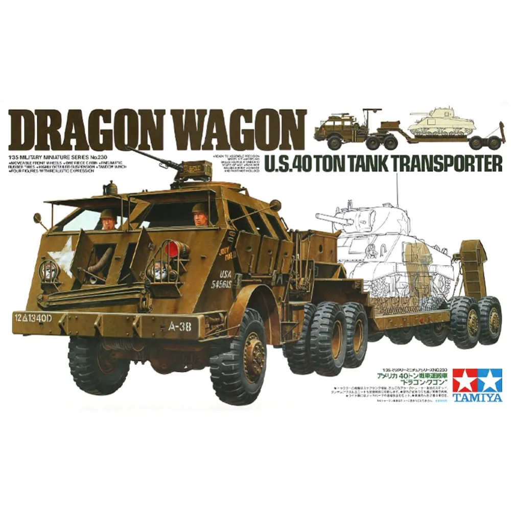 Tamiya 35230 1/35 пикап дракона US 40 тонный Танк транспортер сборка AFV модель строительные