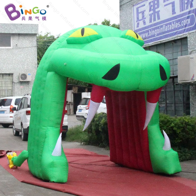 

Customized 3.5X2X3 meters inflatable snake head tunnel / inflatable mascot tunnel / inflatable tunnel tent toy tents