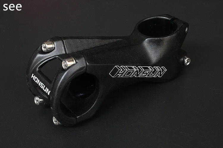 black HONSUN MTB велосипедный стержень велосипед XC DH горный 7 градусов 31,8*80 мм цветной цельный анодированный ультра-светильник из алюминиевого сплава 7075 - Цвет: black